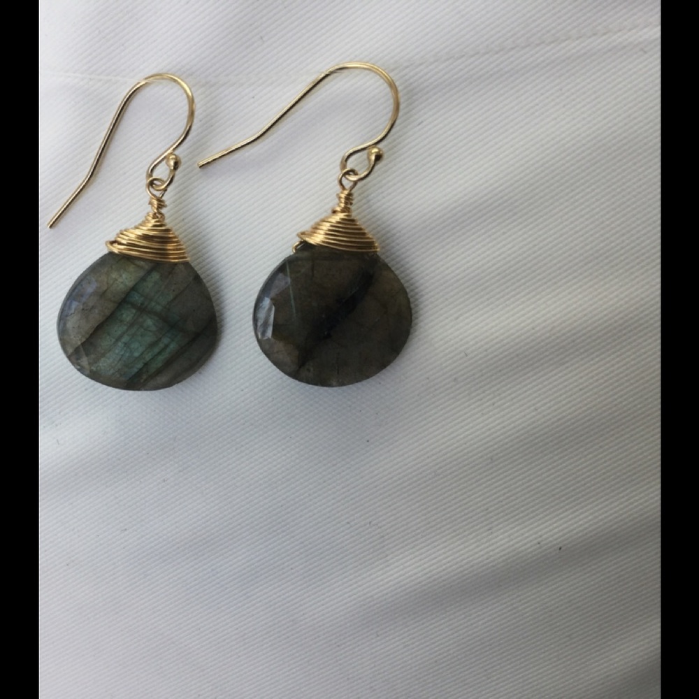 New Handmade Labradorite Earrings